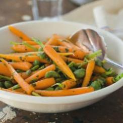 Baby Carrots with Broad Beans