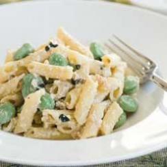 Penne with Broad Beans and Ricotta