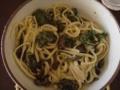 Green Yen Choy and Portabello Fettucine 
