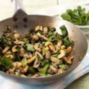 Watercress, Mushroom & Cashew stir fry Watercress, Mushroom & Cashew stir fry