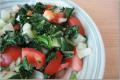 Bok Choy  and Tomatoes Salad in Scallion/Ginger Dressing.  