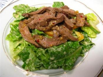 Asian Caesar steak salad
